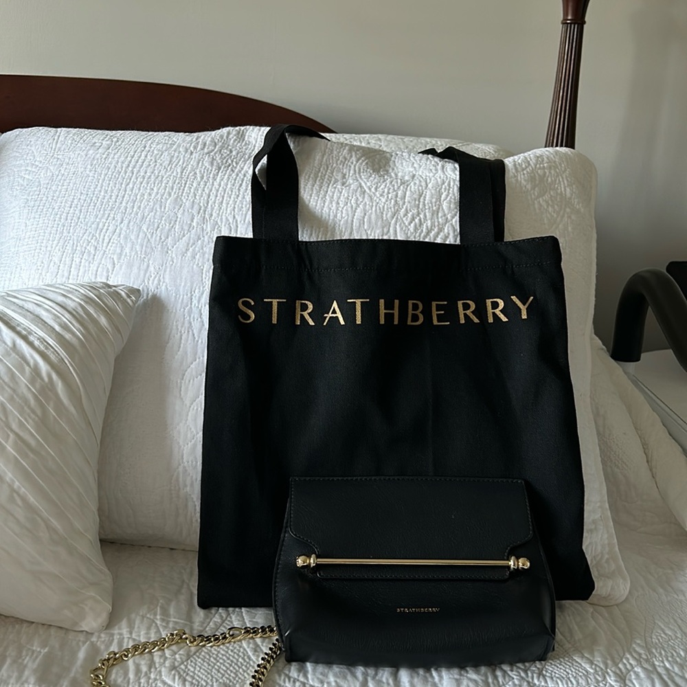 Gently used Strathberry “Stylist”model black bag.
